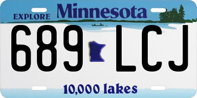 MN license plate 689LCJ