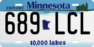 MN license plate 689LCL