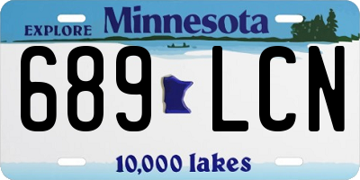MN license plate 689LCN