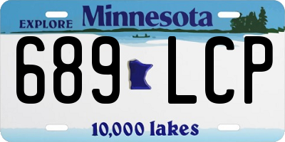 MN license plate 689LCP