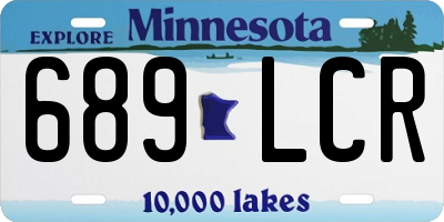 MN license plate 689LCR