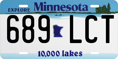 MN license plate 689LCT