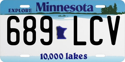 MN license plate 689LCV