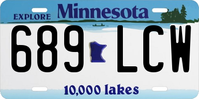 MN license plate 689LCW