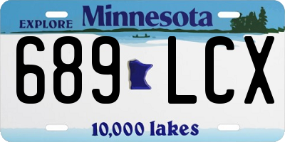 MN license plate 689LCX
