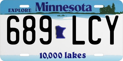 MN license plate 689LCY