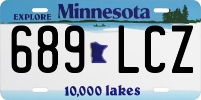 MN license plate 689LCZ