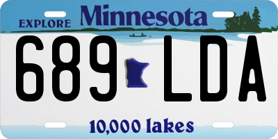 MN license plate 689LDA