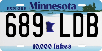 MN license plate 689LDB