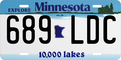 MN license plate 689LDC