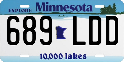 MN license plate 689LDD