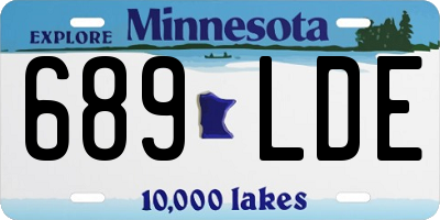 MN license plate 689LDE