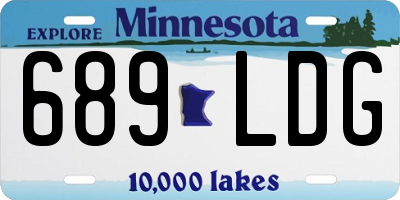 MN license plate 689LDG