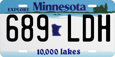 MN license plate 689LDH
