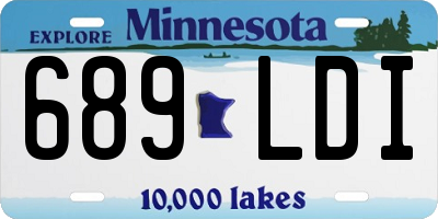 MN license plate 689LDI