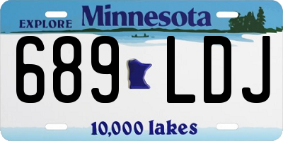 MN license plate 689LDJ