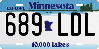 MN license plate 689LDL