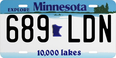 MN license plate 689LDN