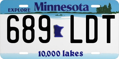 MN license plate 689LDT