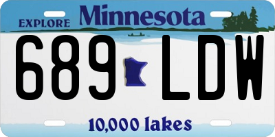 MN license plate 689LDW