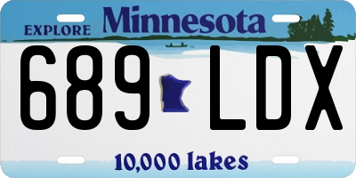 MN license plate 689LDX