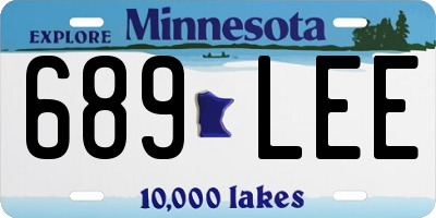 MN license plate 689LEE