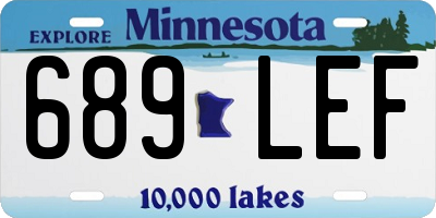 MN license plate 689LEF