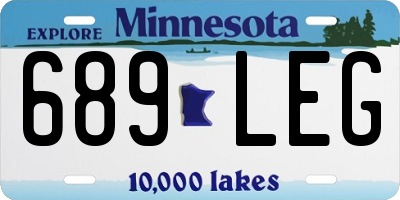 MN license plate 689LEG