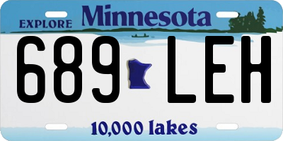 MN license plate 689LEH