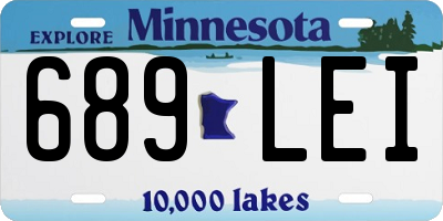 MN license plate 689LEI