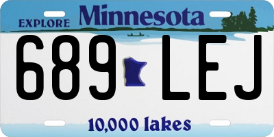 MN license plate 689LEJ