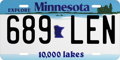 MN license plate 689LEN