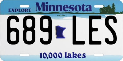 MN license plate 689LES