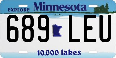 MN license plate 689LEU