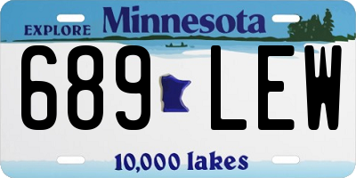 MN license plate 689LEW