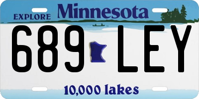 MN license plate 689LEY