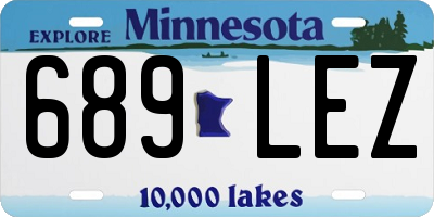 MN license plate 689LEZ