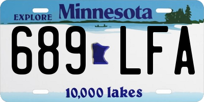 MN license plate 689LFA