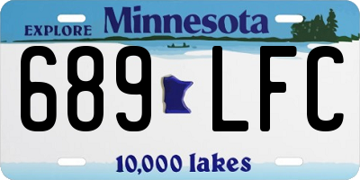 MN license plate 689LFC