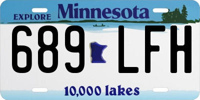 MN license plate 689LFH
