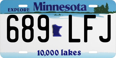 MN license plate 689LFJ