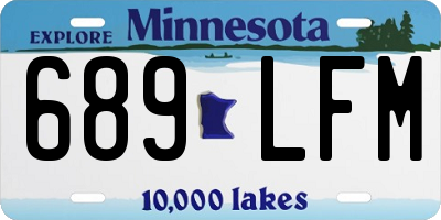 MN license plate 689LFM
