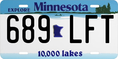 MN license plate 689LFT