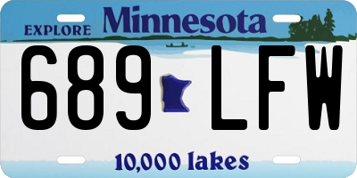 MN license plate 689LFW