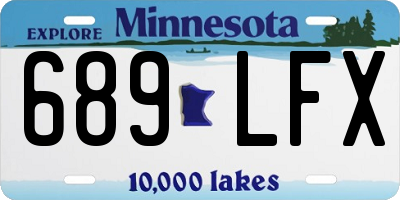 MN license plate 689LFX