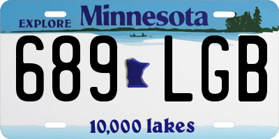 MN license plate 689LGB