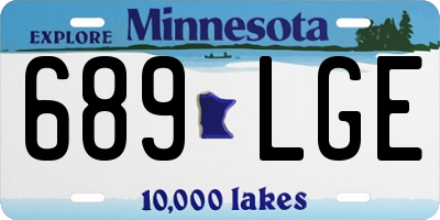 MN license plate 689LGE
