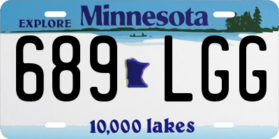 MN license plate 689LGG