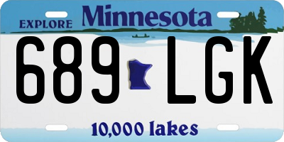 MN license plate 689LGK