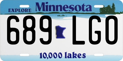 MN license plate 689LGO